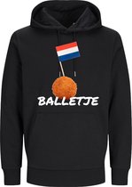 Grappige hoodie - Grappige Hoodie Balletje - Hoodie Zwart - Maat 3XL