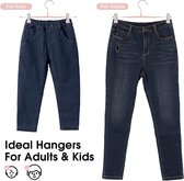 Dunne broekhangers antislip verstelbare clips ruimtebesparende hangers voor kleding rok jeans jas (roze 20) trousers hangers