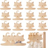 Babykleerhangers van hout - 15 stuks - antislip kinderkleerhangers voor kinderen - vossenvorm voor kinderkamerkast - kleuterschool lijfje kleding broek