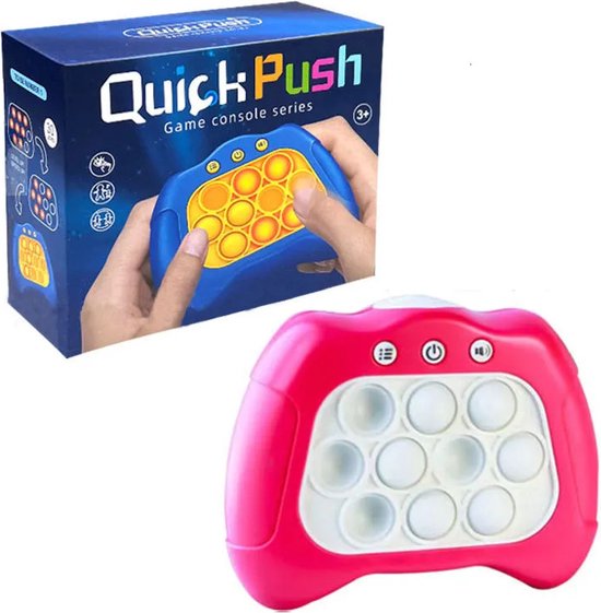 Quick Push Fidget Toys Pro Game for Kids & Adults, Pocket Pop Game, Push Bubble Stress Toy, Push Puzzle Game with Sound Effects, Gift for Boys, Girls