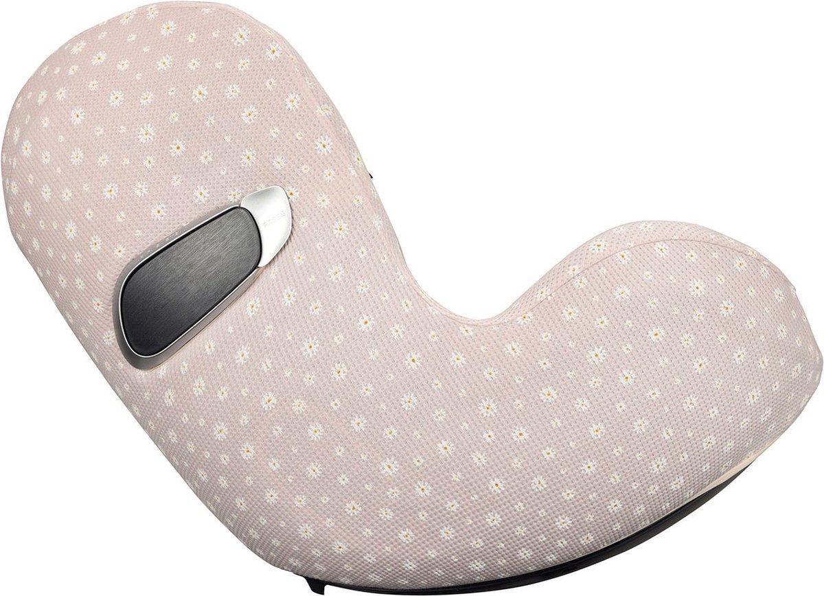 Autostoelhoes Geschikt voor Cybex Sirona Z T - Cybex Hoes Groep 0-1 - Zacht Katoen - Perfecte Pasvorm - Roze daisy wafeltje – foto 3