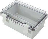 Industriële Kabelbox - Waterdichte en Stofdichte Kabeldoos - Lasdoos - Inbouwdoos Behuizing met Transparante Deksel - Schakelkast 150 x 110 x 70 mm - Grijs