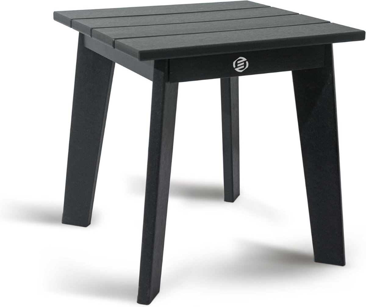 Equivera Bijzettafel Buiten - Bijzettafel Tuin - Salontafel Buiten - Salontafel Tuin - Koffietafel Buiten - Voor Binnen en Buiten - Must Have Voor Jouw Tuin! Zwart