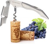 Tire-bouchon Castagnola - Couteau de serveur - Ouvre-bouteille - Ouvre - bouteille - Ouvre-bouteille - Levier - Deluxe - Entièrement en acier inoxydable