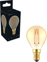 LED's Light LED Lamp goud E14 - Gloeilamp design - Dimbaar extra warm wit - 1800K