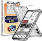 ebestStar - Hoes voor Nothing Phone (2), Silicone Slim Cover Case, Versterkte Hoeken en Randen hoesje, Transparant + Gehard Glas