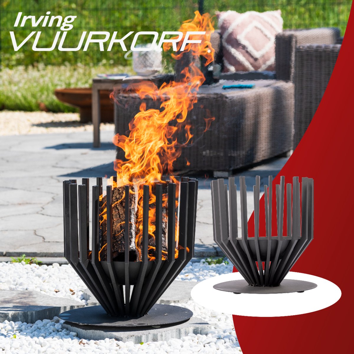 RedFire Irving Medium Vuurkorf - Ø 44 cm - Zwart