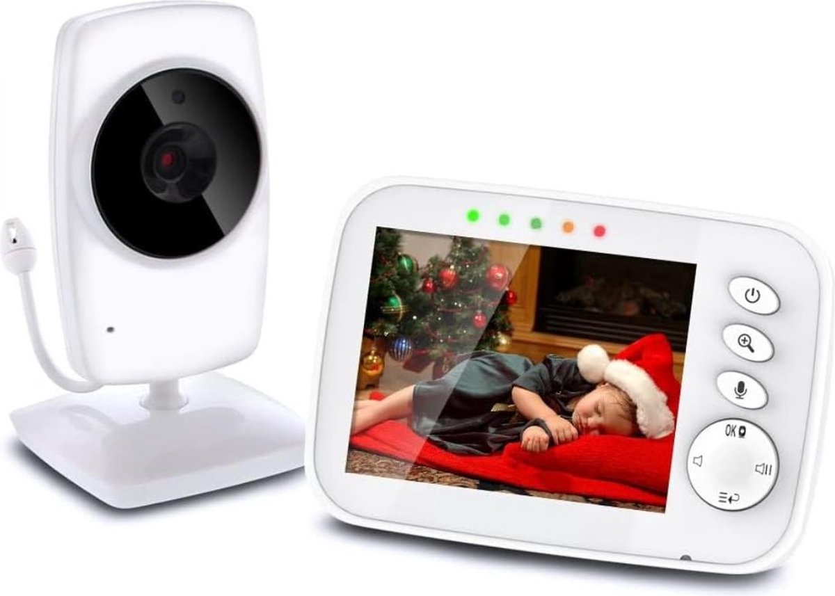 MKSS® Babyfoon met Camera en App - Baby Monitor - Huisdiercamera - Hondencamera - Full HD - Wit met Zwart