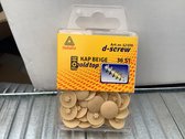 D-Screw Gold-Top afdekkap spaanplaatschroef torx beige tx-25 36 st.
