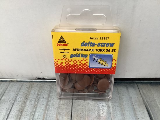 D-Screw Gold-Top afdekkap spaanplaatschroef torx bruin tx-25 36 st.