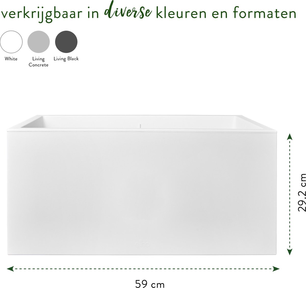 Elho Vivo Next Long 60 - Indoor & Outdoor Rectangular Planter