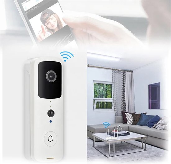T-ring smarthome Video Deurbel V30 - WIT (incl. 2 x Oplaadbare accu batterijen en losse bel) EXTRA SMAL MODEL ! van T Ring — afbeelding 4