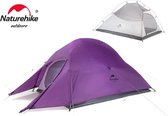 Naturehike Cloud Up 2 tent - 2 persoons tent - Lichtgewicht tent - Incl. grondzeil - Paars - 210T 3000mm - Outdoor - Waterdicht - Hiking & Wandelen