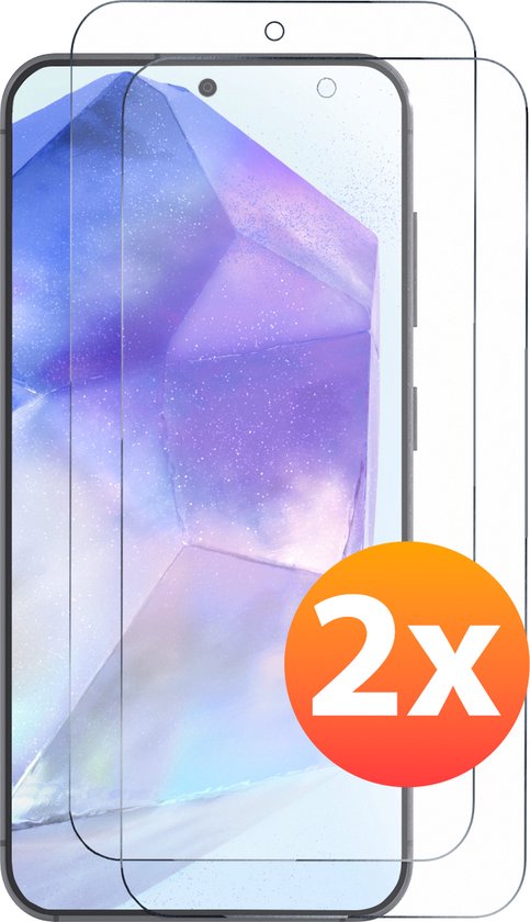 Screenprotector Geschikt voor Samsung A55 / A35 Screen protector Tempered Gehard galaxy glas - 2 stuks beschermglas