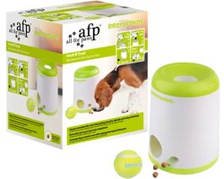 AFP Fetch’N’Treat – Interactief Speeltje voor Honden – Ballenwerper - Apporteerspeelgoed – Beloningssysteem – Inclusief Tennisbal