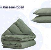 Zelesta Royalbed Pastel Green 200x200cm - Dekbed zonder overtrek - 30 dagen proefslapen - Wasbaar hoesloos dekbed - Bedrukt dekbed - All year zomerdekbed & winterdekbed