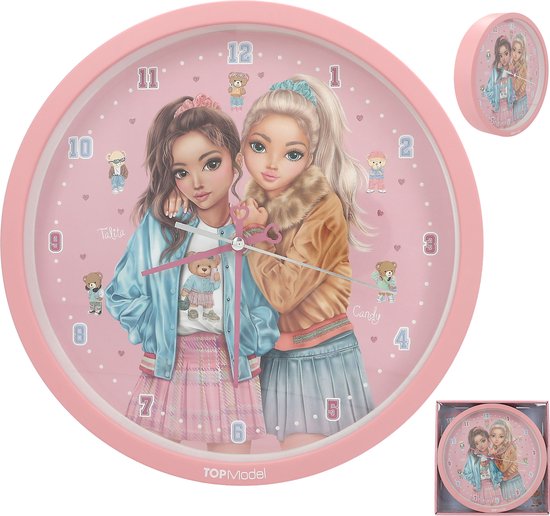 Depesche TOPModel Team 13012 Zaino Teddy in rosa, beige e blu, con motivo e ciondolo, borsa con spalline regolabili e scomparto termico, multicolore
