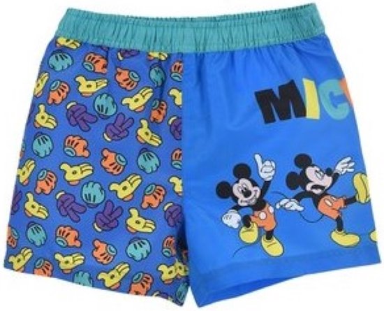 Mickey Mouse zwemshort - blauw - Disney zwembroek - maat 98