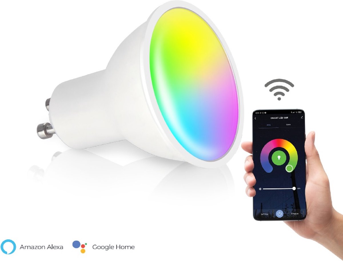 Smart Moderne Opbouw plafond zwart Incl. Tuya Wi-Fi Spotjes RGB + CCT