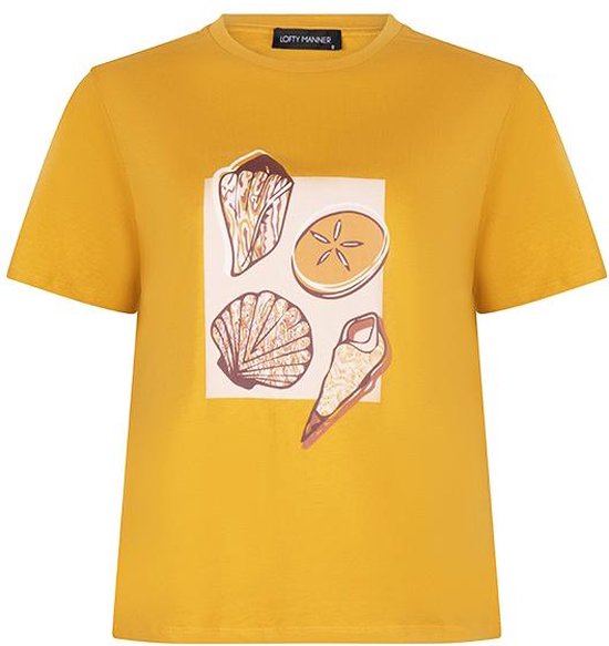 Lofty Manner T-shirt Tee Lesley 500 Yellow Dames Maat - XS