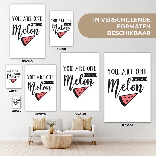 Tableau Peinture Citations - Proverbes - Tu es un dans un melon - 90x140 cm - Décoration murale