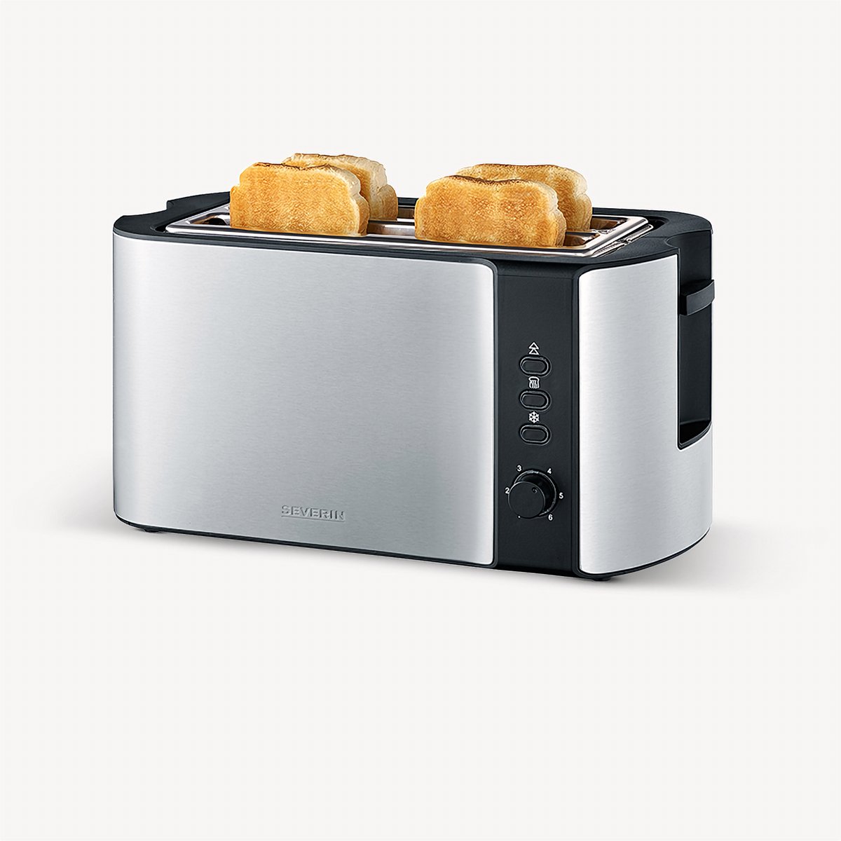 Severin AT 2590 - Broodrooster - Toaster - Long-slot - 4 Sneden - Geborsteld RVS thumbnail 8