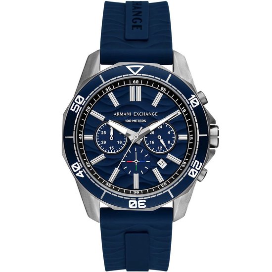 Armani Exchange Spencer AX1960 Horloge Siliconen Blauw O 44 mm bol