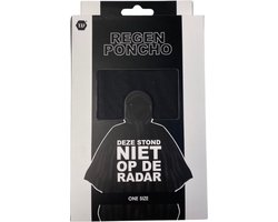 Regenponcho 'Deze stond niet op de radar' - Onesize - Herbruikbaar - Regenjas met capuchon - Lichtgewicht - Regenkleding - Regenponcho's - Volwassenen - Fietsponcho - Regen poncho fiets - Regenponcho Festival