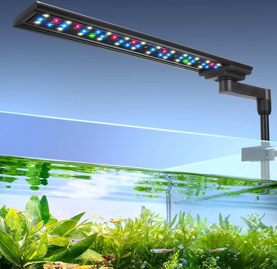 Full Spectrum Colour Ramp LED Ramp 20W Full Spectrum Clip-on Aquarium Lamp for 30-50 cm Tank with ...