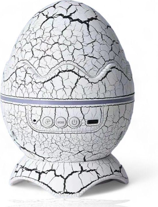 Klikkopers® - Projecteur Star de galaxie d'œuf de Dinosaurus - Projecteur d'étoiles - Projecteur de galaxie - Haut-parleur Bluetooth et machine à bruit White - Projecteur Aurora - Projecteur de ciel étoilé - Veilleuse -