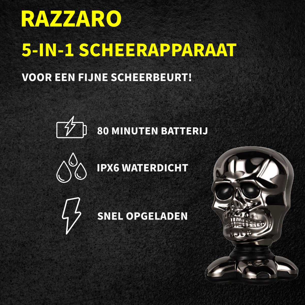5-in-1 Skull Shaver - Hoofd Kaal (EAN: ...4638) - afbeelding 3