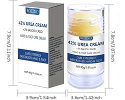 40g Ureum Crème Stick 42% Plus Salicylzuur 2% - Voetcrème Voor Droge Gebarsten Voeten - Effectieve Voetverzorging - Verzacht en Hydrateert Droge Huid - Helpt bij Scheuren en Kloven - Intensieve Hydratatie - Versoepelt Harde Huid