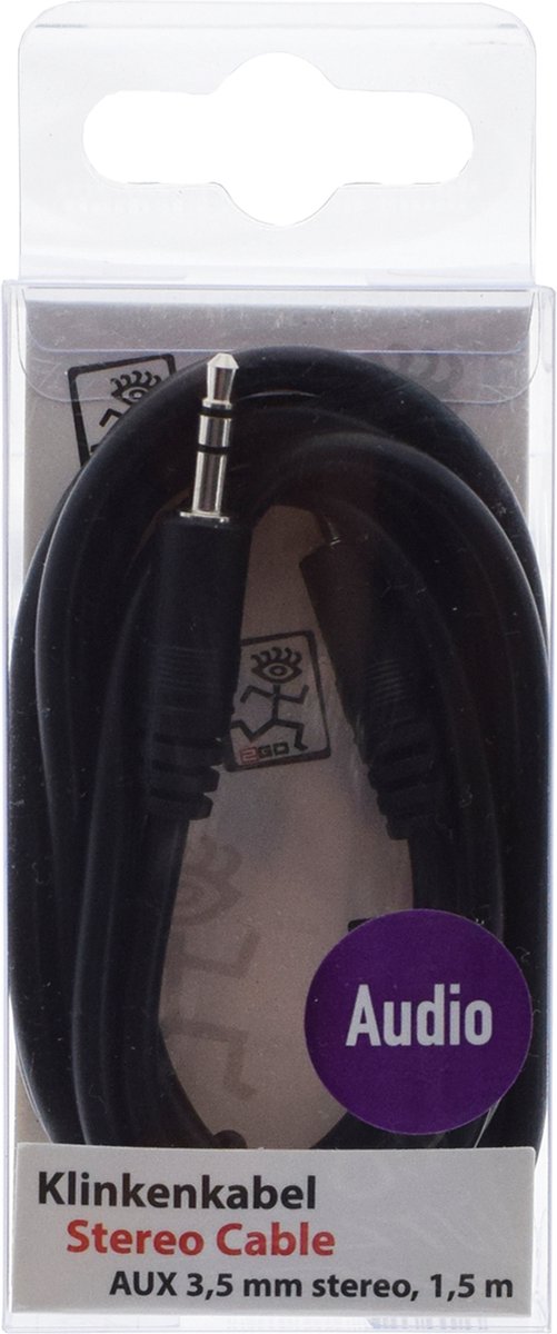 AUX Stereo-Audio-Kabel - schwarz - 150cm