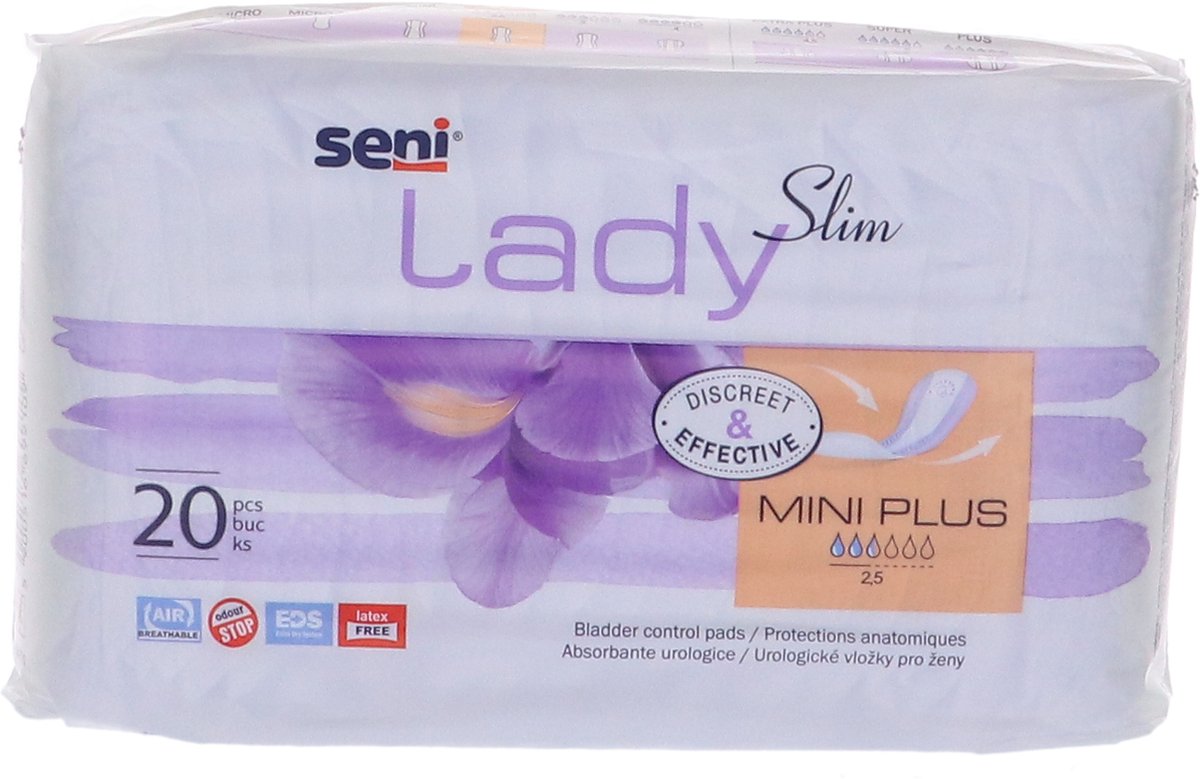 Goedkoopste Voordeelverpakking van 3 x Seni Lady Slim Mini Plus, 20 stuks