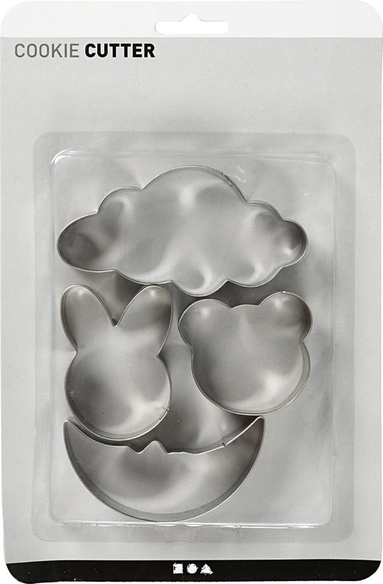 CC Uitsteekvormen Wolk, Haas, Beer, Lieveheersbeestje, H: 10 cm