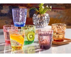 Acryl drinkglazen set - Onbreekbare plastic bekers voor kinderen - Leuke stapelbare drinkwaren - Watersap Glaswerk