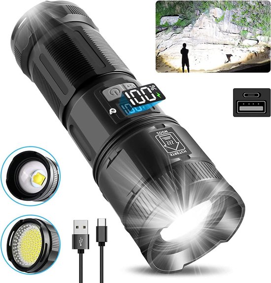 Napatyre LED Arbeitsleuchte Werkstattlampe, 1000LM Taschenlampe LED Aufladbar mit Magnetfuß und Powerbank, 3 Lichtmodi 180° Drehbar Inspektionslampe für Auto Reparatur Werkstatt Garage Notfall