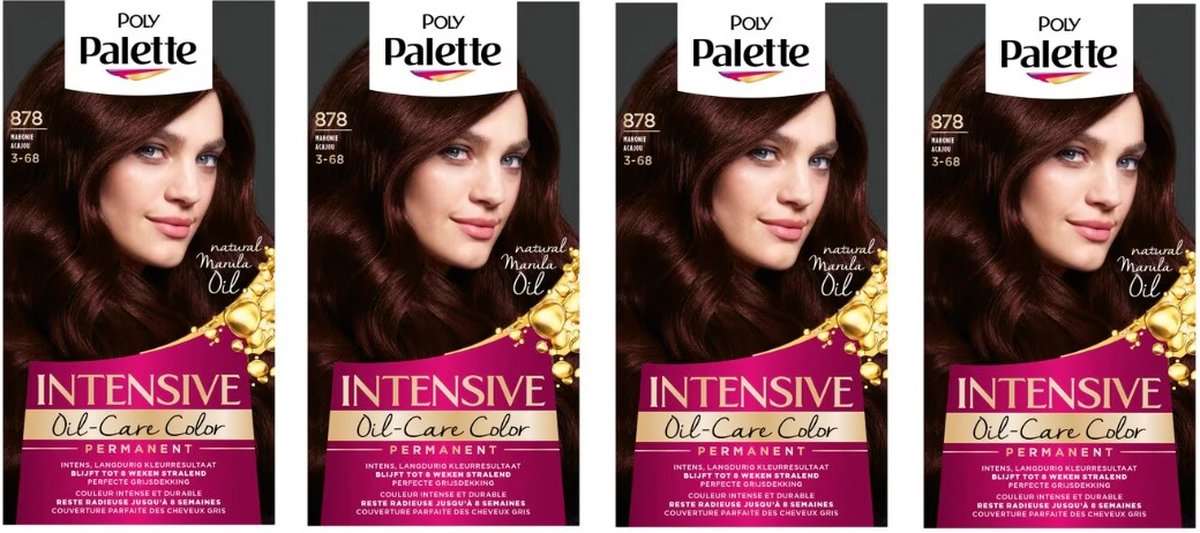 Schwarzkopf Poly Palette - Haarverf - 878 - Mahonie - 115ml x 4