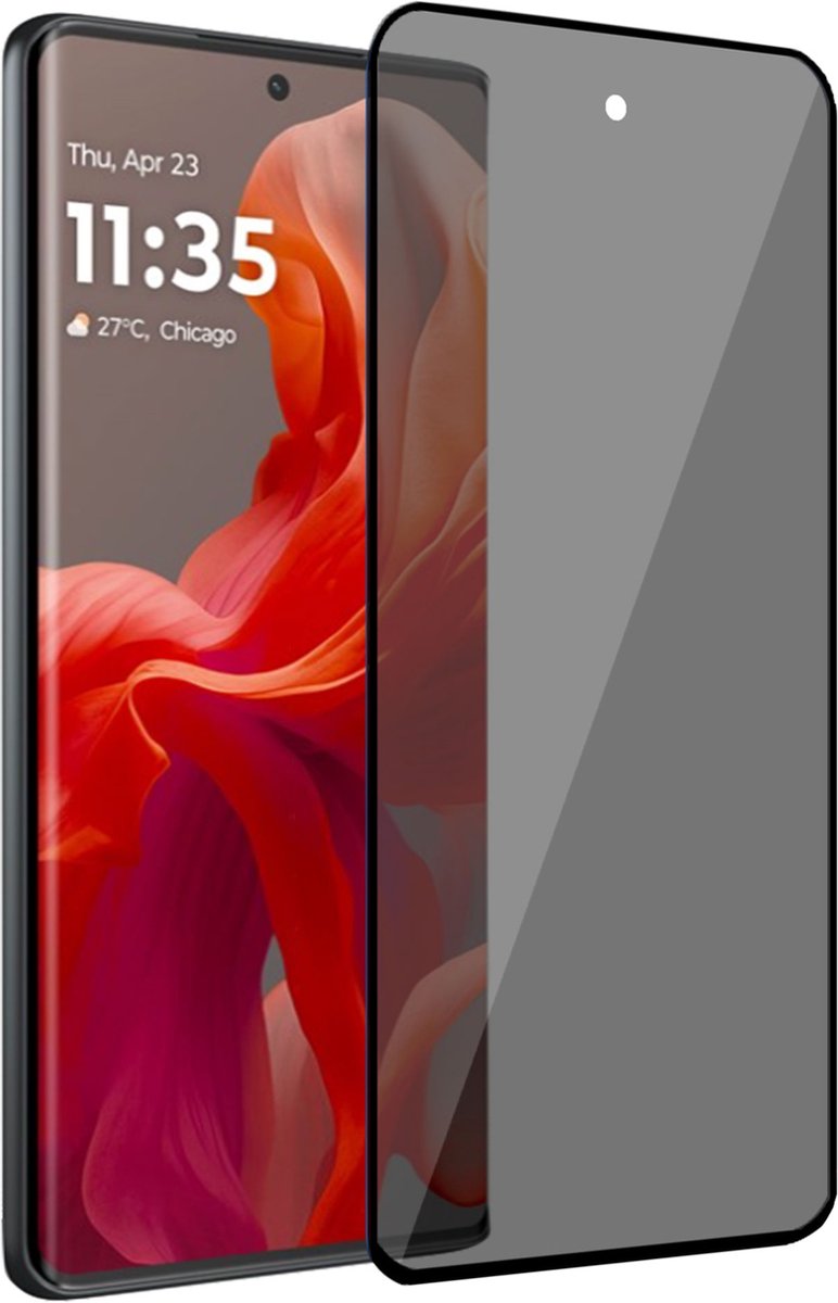 Geschikt voor Motorola Moto G85 - Privacy Screenprotector - Beschermglas - Privé GuardCover