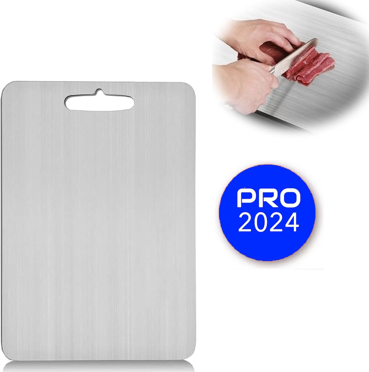 100 % ECHTE RVS Snijplank - Incl Handschoenen - RVS Snijplankenset - Cutting Board - 29x19CM