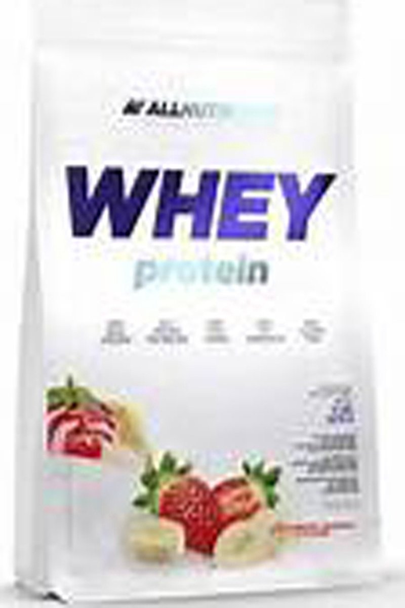 Goedkoopste AllNutrition | Whey protein | Strawberry/Banana | 908gr 30 servings | Eiwitshake | Proteïne shake | Eiwitten | Whey Proteïne | Supplement | Concentraat | Nutriworld