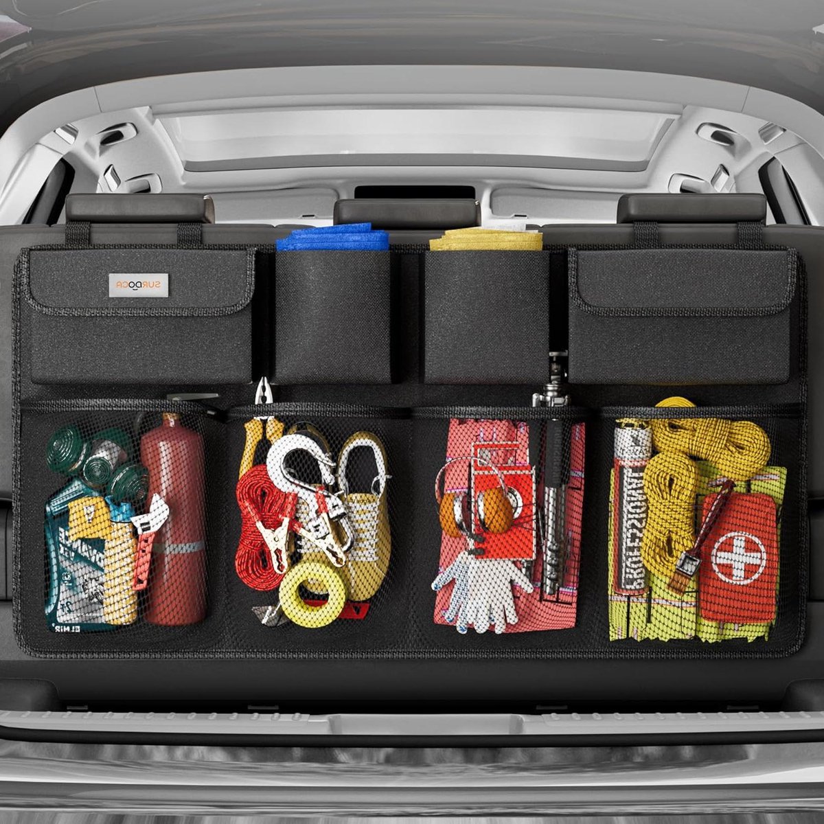 Kofferbakorganizer auto - 4e generatie - upgrade ter verhoging capaciteit - sterke elastisch net - kofferbaktas autotas kofferbaktas Auto organizer