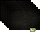 Set de table - Béton - Zwart - 45x30 cm - 6 pièces