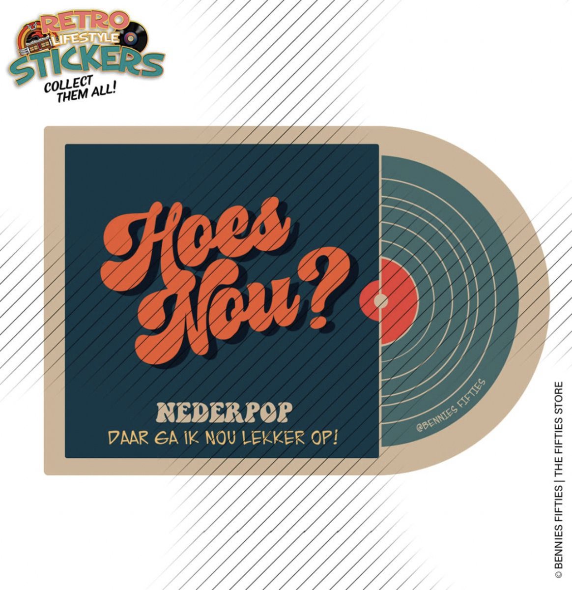 Hoes Nou? Nederpop Vinyl Sticker