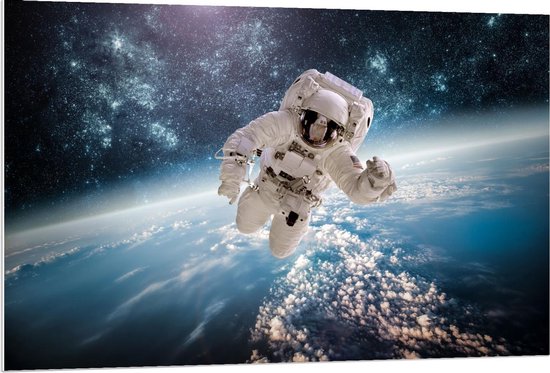 Forex - Astronaut in de Ruimte - 120x80cm Foto op Forex