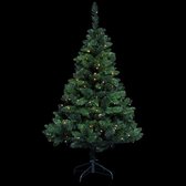 Kunstkerstboom blooming met verlichting - H 150 cm - 120 LED lichtjes - Groen - Kerstboom