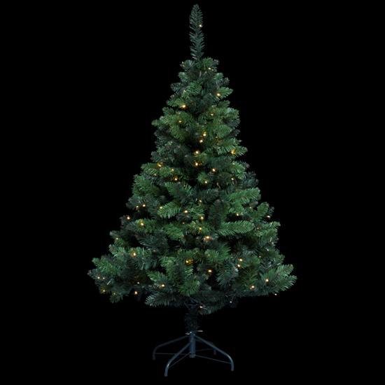 Kunstkerstboom blooming met verlichting H 150 cm 120 LED lichtjes