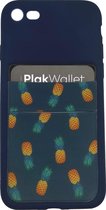 Opplakbare pasjeshouder telefoon - Ananas - Voor elk smartphone(hoesje) - tot 7 pasjes - PlakWallet