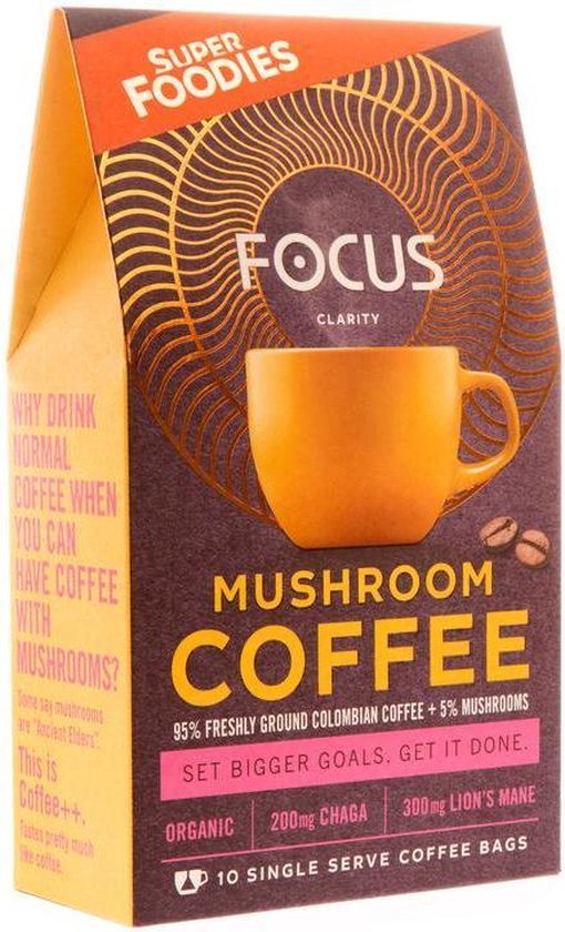 Mushroom coffee focus 10 gram zakjes