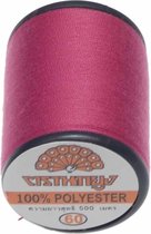 fuchsia roze naaigaren - 500 m - universeel - 100% polyester - sterk - garen geschikt voor mondkapjes - col 6161